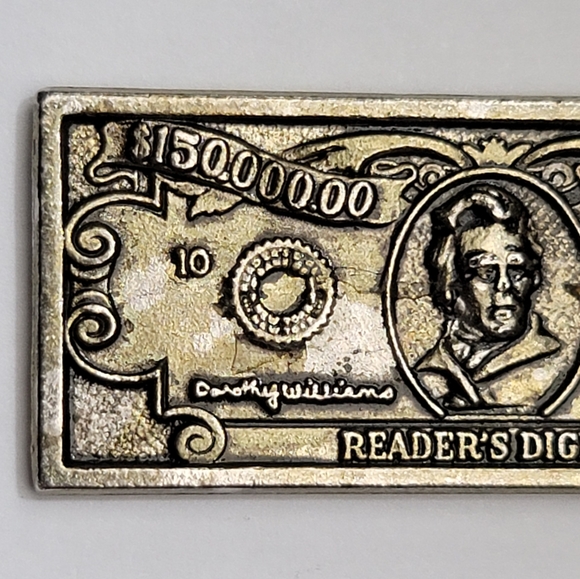 Reader's Digest 150,000 Metal Bill Knick Knack - Picture 10 of 12